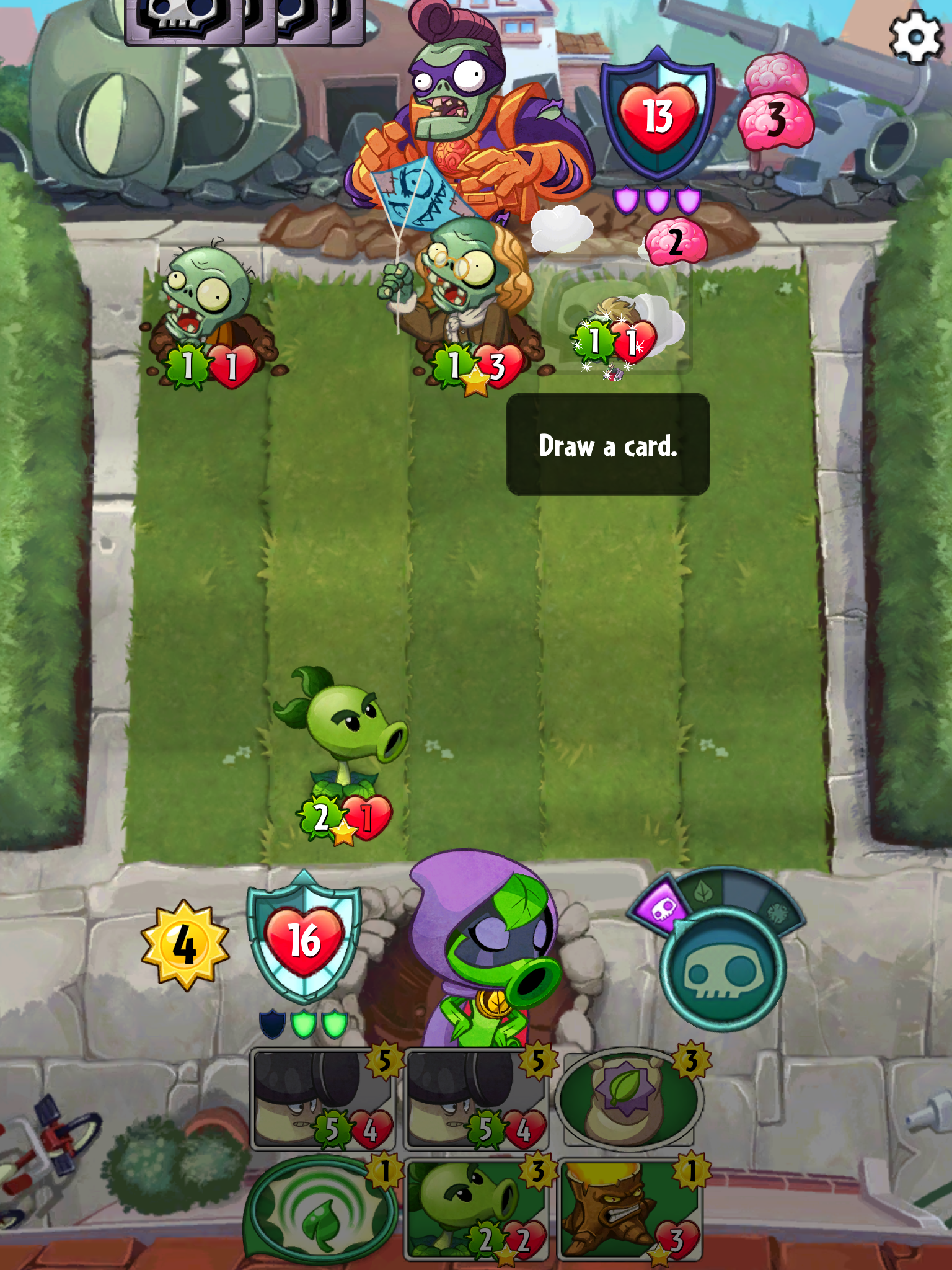 plants vs zombies heroes puzzle party